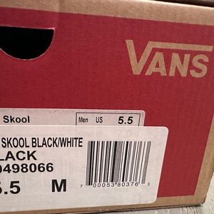 Vans Red and Tan Shoe Box with White Labeling